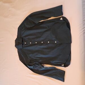 Men's J Crew Ludlow Slim Cotton Dress Shirt, Blue Green Micro Plaid, Size M